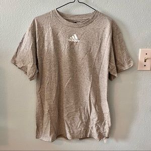 New ADIDAS Youth SS AMPLIFIER Heathered Grey Logo Tee